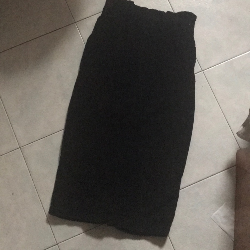 Black corduroy skirt comes w belt denim and co